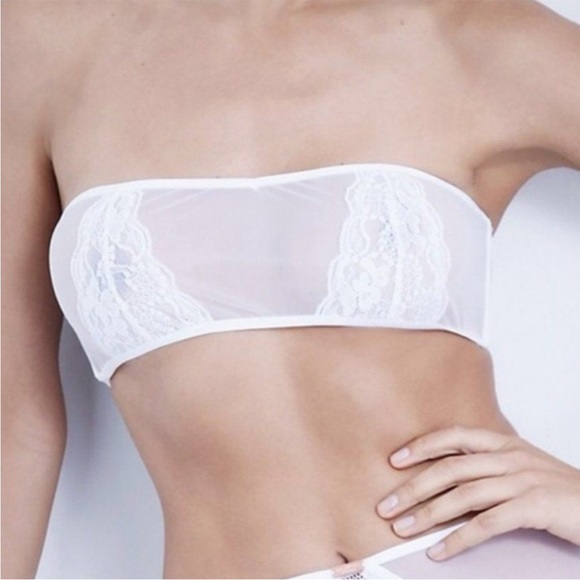 NWT Revolve Daydream Nation Serena Bandeau Lace in White Size Large